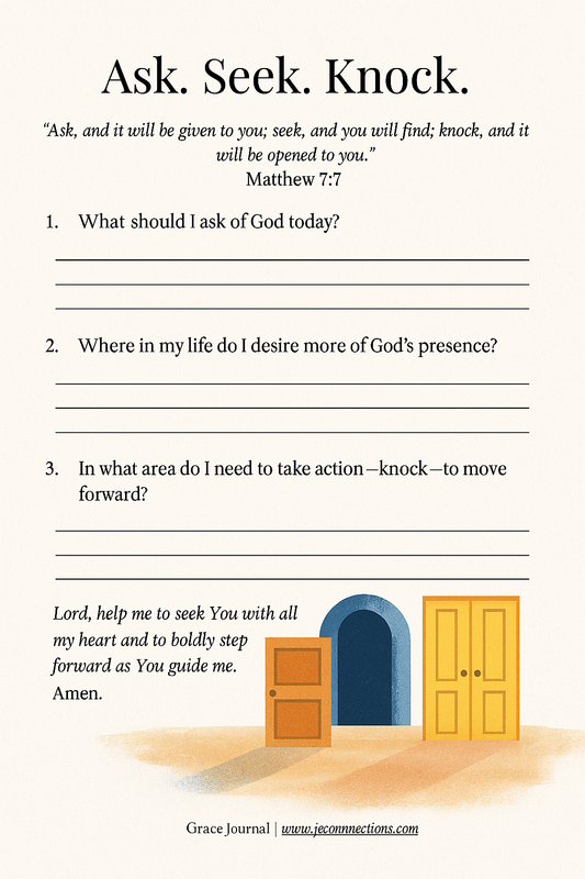 Ask. Seek. Knock. – Reflection Journal Sheet (Free Download)