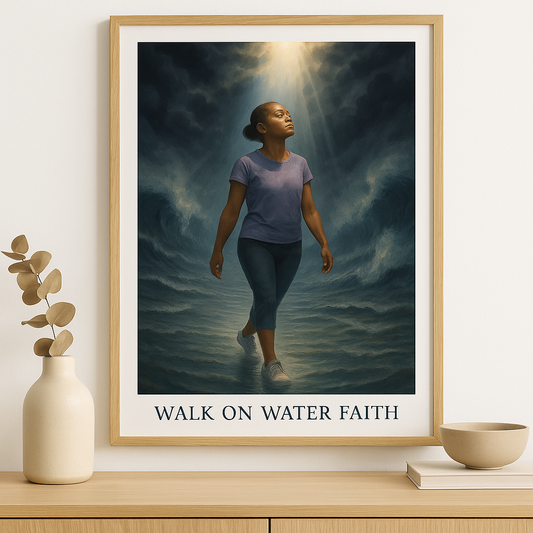 Walking on Water Faith – Printable Digital Art Bundle